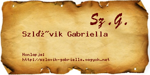 Szlávik Gabriella névjegykártya