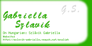 gabriella szlavik business card