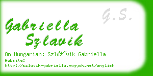 gabriella szlavik business card